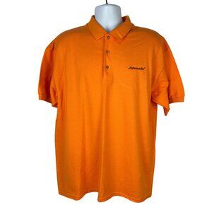 Gildan Ultra Cotton Orange Polo Shirt L Schnucks Logo 100% Cotton